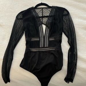 Mesh lace bodysuit
